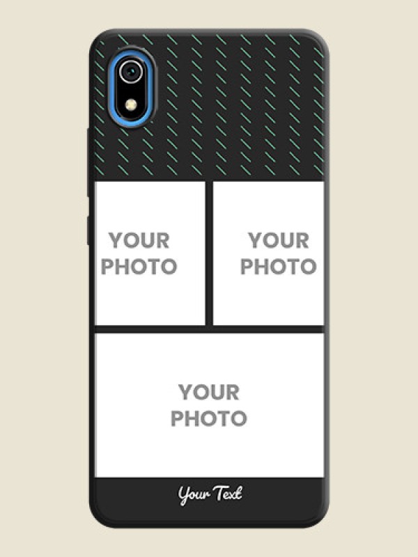 Custom Cross Dotted Pattern with 2 Image Holder  on Personalised Space Black Soft Matte Cases - Redmi 7A - alternate view