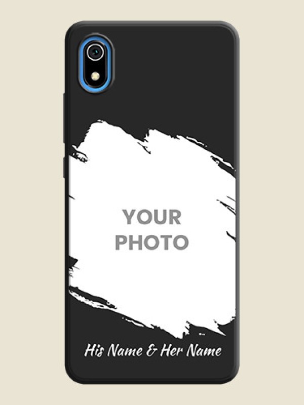 Custom Grunge Brush Strokes - Photo on Space Black Soft Matte Back Cover - Redmi 7A - alternate view