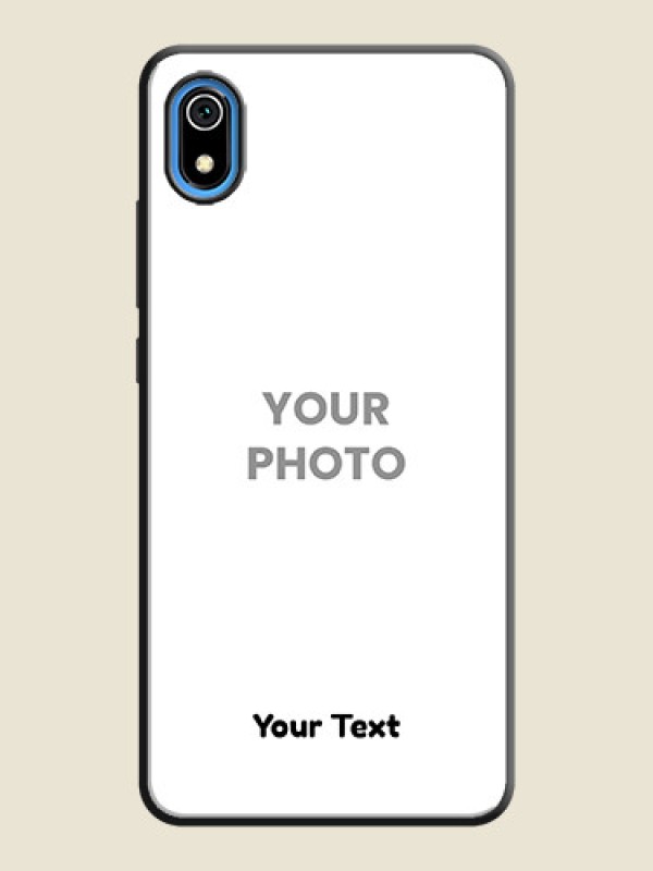 Custom Full Single Pic Upload With Text On Space Black Personalized Soft Matte Phone Covers -Xiaomi Redmi 7A - alternate view