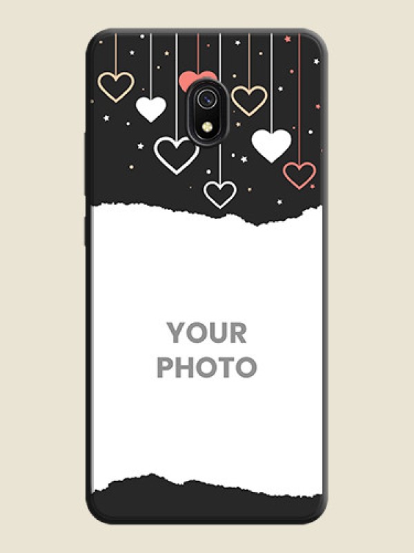 Custom Love Hangings with Splash Wave Picture on Space Black Custom Soft Matte Phone Back Cover - Redmi 8A - alternate view