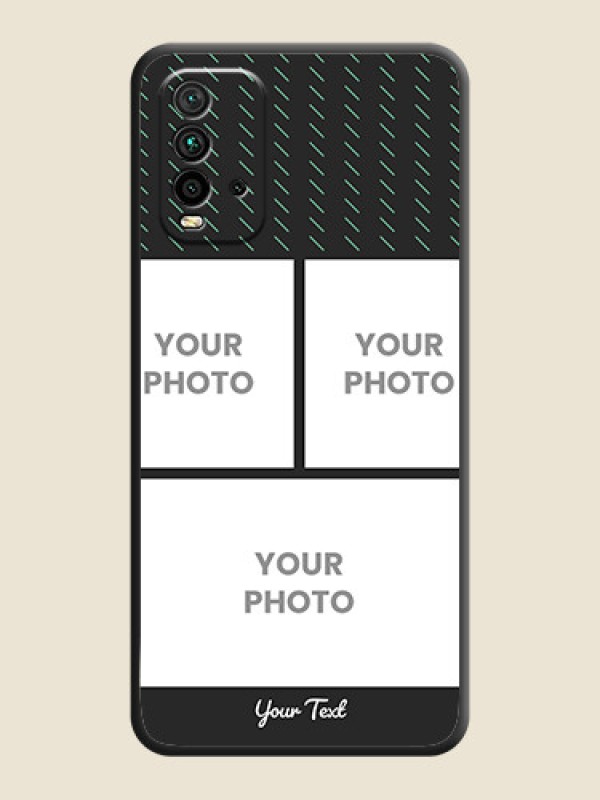 Custom Cross Dotted Pattern with 2 Image Holder  on Personalised Space Black Soft Matte Cases - Redmi 9 Power - alternate view