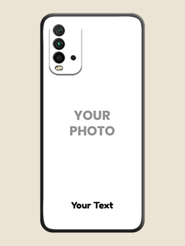 Custom Full Single Pic Upload With Text On Space Black Personalized Soft Matte Phone Covers -Xiaomi Redmi 9 Power - alternate view
