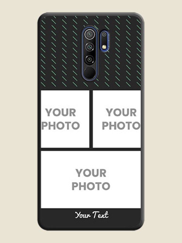 Custom Cross Dotted Pattern with 2 Image Holder  on Personalised Space Black Soft Matte Cases - Redmi 9 Prime - alternate view