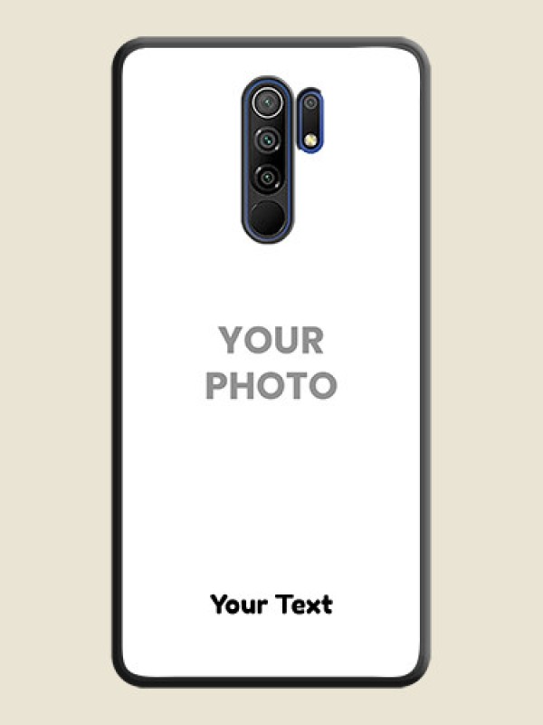 Custom Full Single Pic Upload With Text On Space Black Personalized Soft Matte Phone Covers -Xiaomi Redmi 9 Prime - alternate view