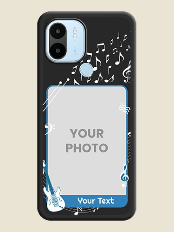 Custom Musical Theme Design with Text on Photo on Space Black Soft Matte Mobile Case - Xiaomi Redmi A1 Plus - alternate view