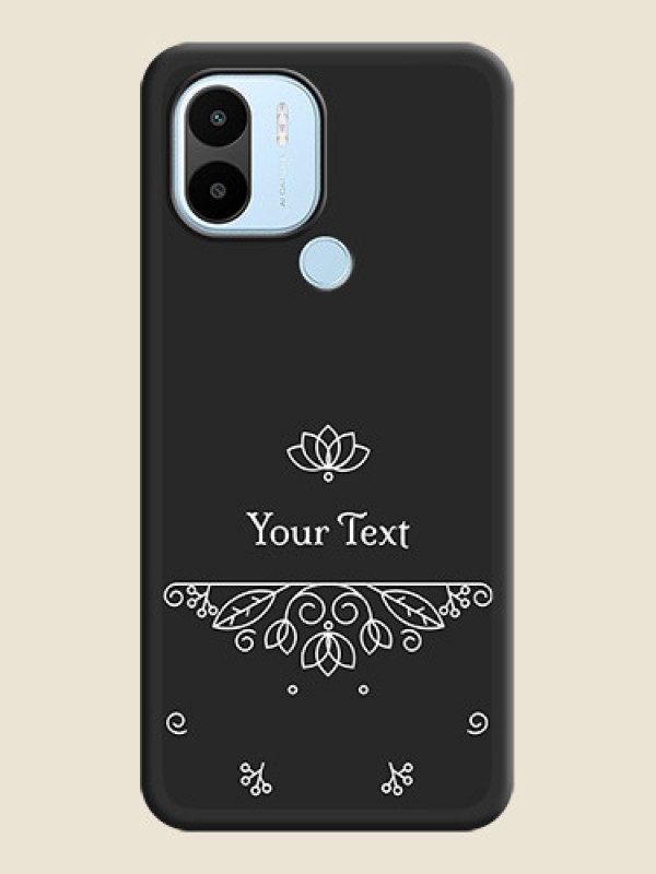 Custom Lotus Garden Custom Text On Space Black Personalized Soft Matte Phone Covers -Xiaomi Redmi A1 Plus - alternate view