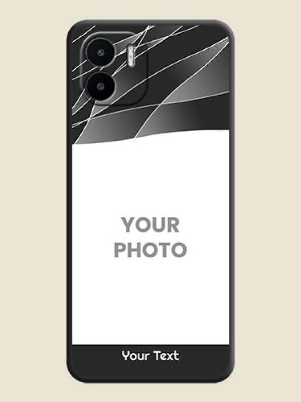 Custom Mixed Wave Lines on Photo on Space Black Soft Matte Mobile Cover - Xiaomi Redmi A1 - alternate view