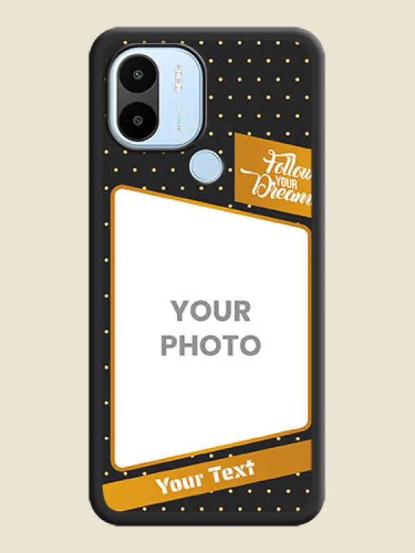 Custom Follow Your Dreams with White Dots on Space Black Custom Soft Matte Phone Cases - Xiaomi Redmi A2 Plus - alternate view