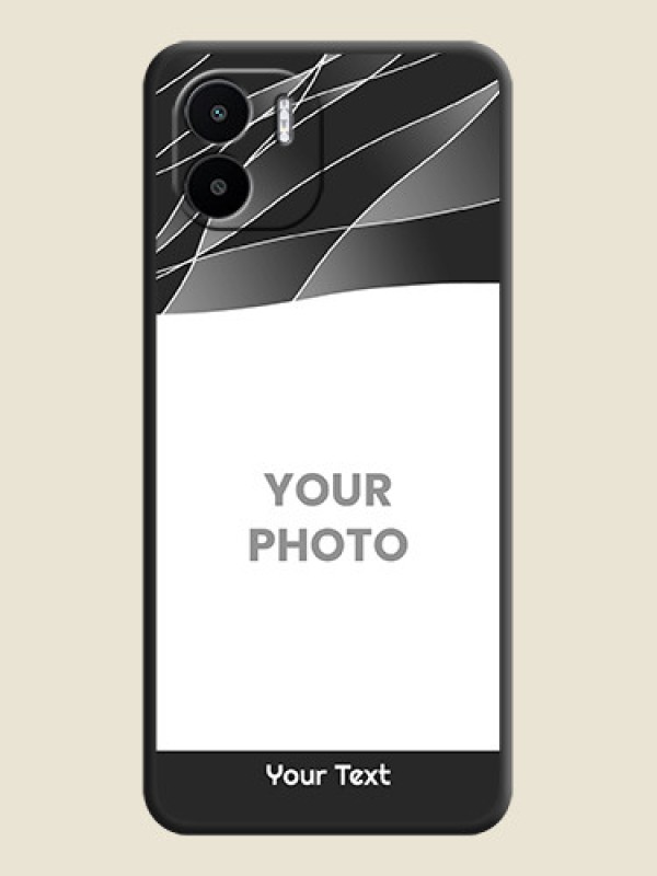 Custom Mixed Wave Lines on Photo on Space Black Soft Matte Mobile Cover - Xiaomi Redmi A2 - alternate view