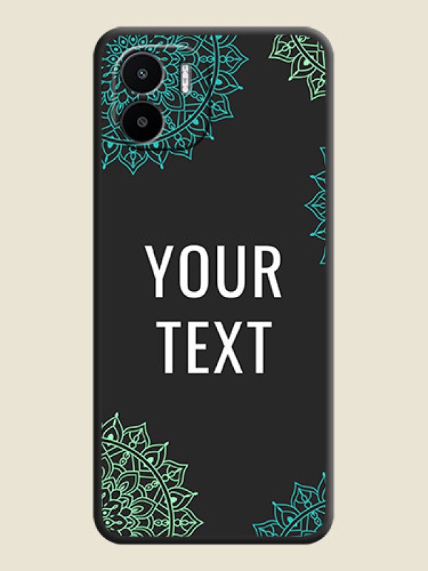 Custom Your Name with Floral Design on Space Black Custom Soft Matte Back Cover - Xiaomi Redmi A2 - alternate view