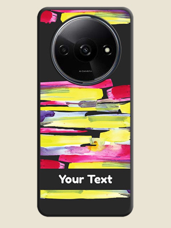 Custom Brush Coloured on Space Black Personalized Soft Matte Phone Covers - Redmi A3 - alternate view
