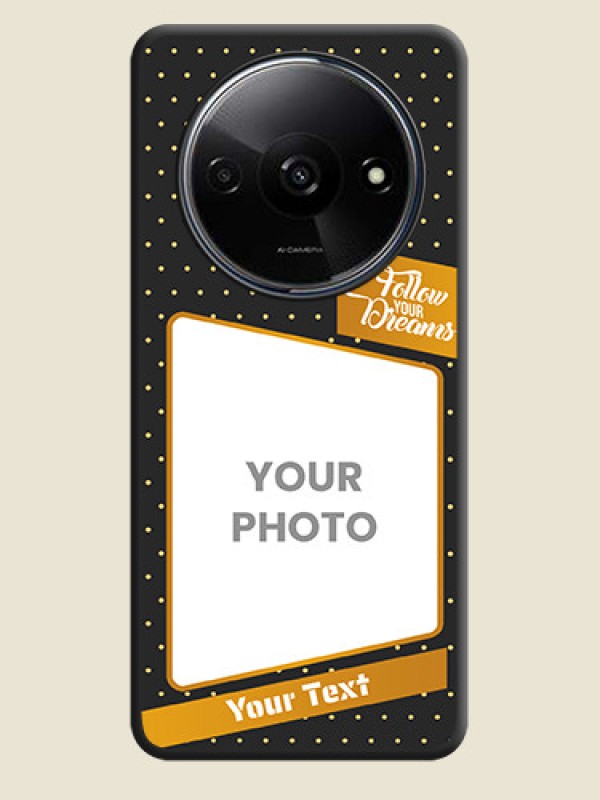 Custom Follow Your Dreams with White Dots on Space Black Custom Soft Matte Phone Cases - Redmi A3 - alternate view