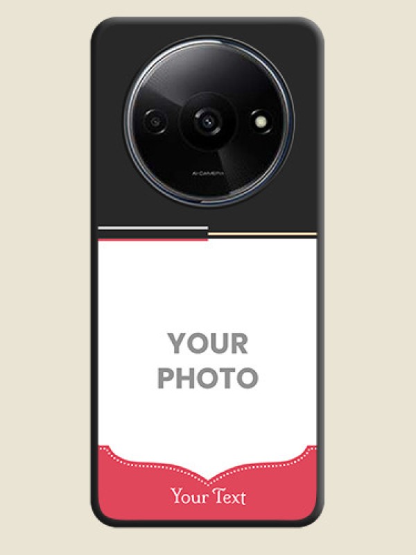 Custom Classic Plain Design with Name - Photo on Space Black Soft Matte Phone Cover - Redmi A3 - alternate view