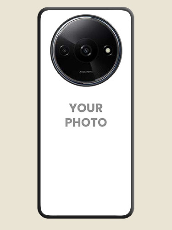 Custom Full Single Pic Upload On Space Black Personalized Soft Matte Phone Covers - Redmi A3 - alternate view