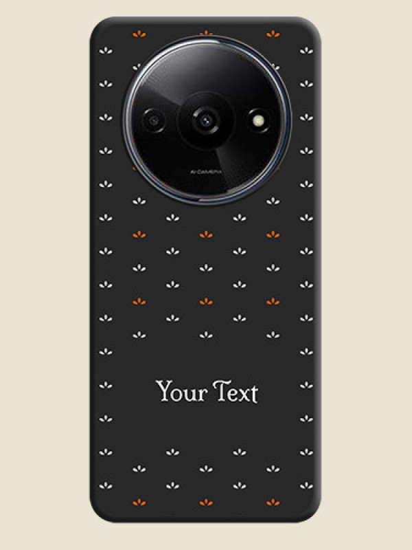 Custom Simple Pattern With Custom Text On Space Black Personalized Soft Matte Phone Covers - Redmi A3 - alternate view