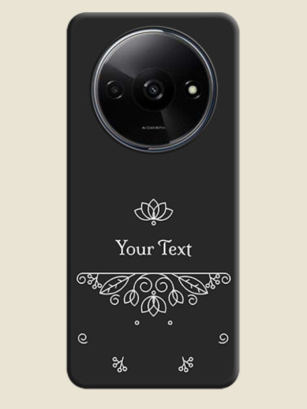 Custom Lotus Garden Custom Text On Space Black Personalized Soft Matte Phone Covers - Redmi A3 - alternate view