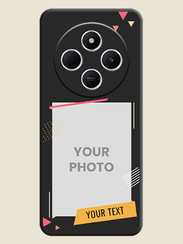 Custom Photo Frame with Triangle Small Dots on Photo On Space Black Custom Soft Matte Mobile Back Cover - Xiaomi Redmi A4 5G - alternate view