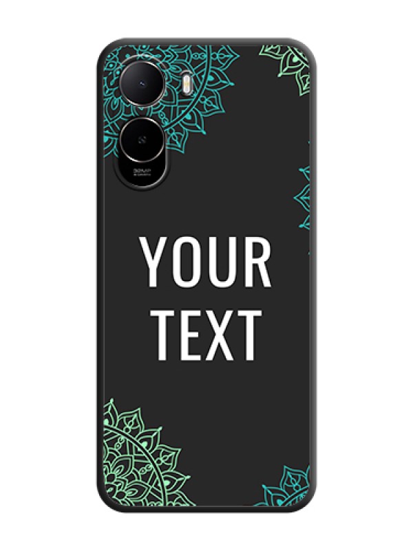 Custom Your Name with Floral Design On Space Black Custom Soft Matte Mobile Back Cover - Xiaomi Redmi A7 Pro 5G - alternate view
