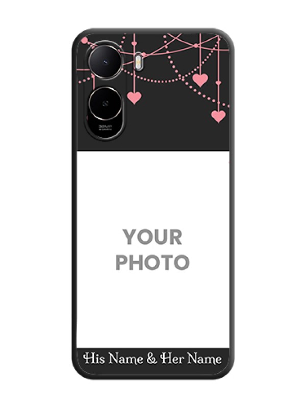 Custom Pink Love Hangings with Text On Space Black Custom Soft Matte Mobile Back Cover - Xiaomi Redmi A7 Pro 4G - alternate view