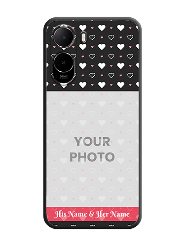 Custom White Color Love Symbols with Text Design on Photo On Space Black Custom Soft Matte Mobile Back Cover - Xiaomi Redmi A7 Pro 4G - alternate view