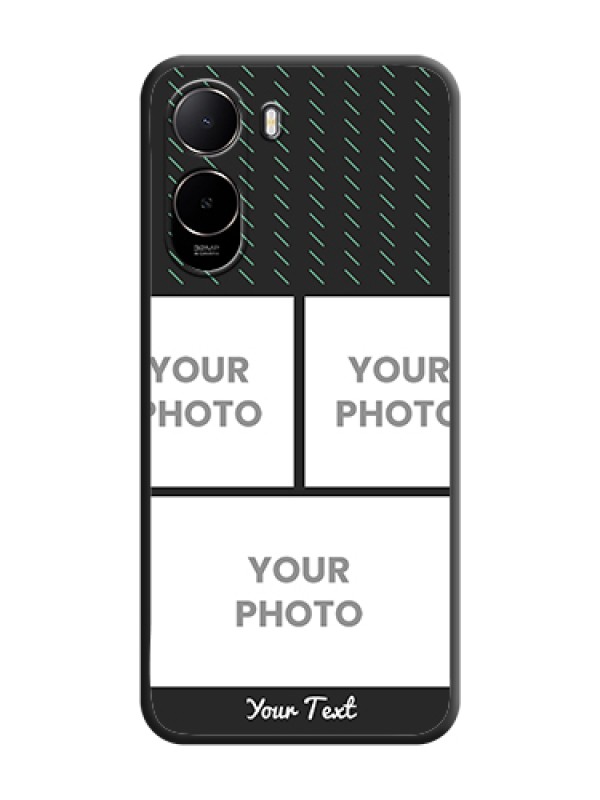 Custom Cross Dotted Pattern with 2 Image Holder On Space Black Custom Soft Matte Mobile Back Cover - Xiaomi Redmi A7 Pro 4G - alternate view