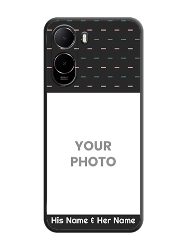 Custom Line Pattern Design with Text On Space Black Custom Soft Matte Mobile Back Cover - Xiaomi Redmi A7 Pro 4G - alternate view