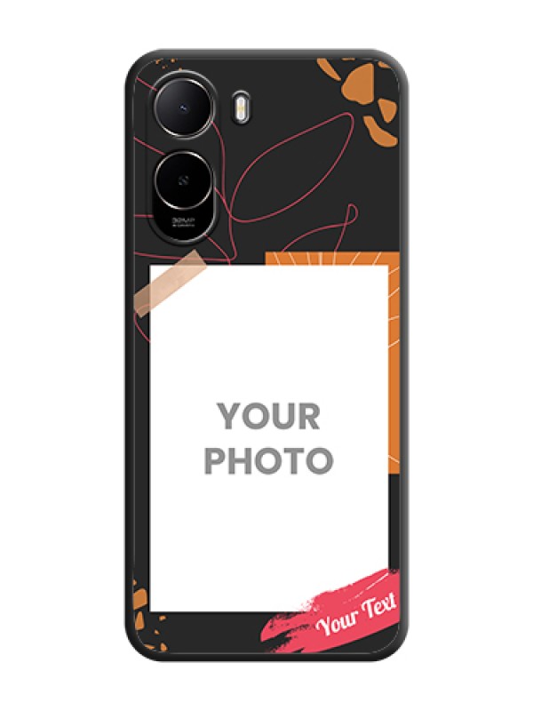 Custom Orange Photo Frame On Space Black Custom Soft Matte Mobile Back Cover - Xiaomi Redmi A7 Pro 4G - alternate view