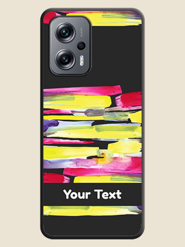 Custom Brush Coloured on Space Black Personalized Soft Matte Phone Covers - Xiaomi Redmi K50I 5G - alternate view