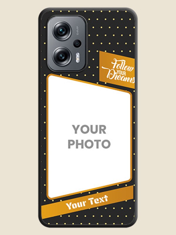 Custom Follow Your Dreams with White Dots on Space Black Custom Soft Matte Phone Cases - Xiaomi Redmi K50I 5G - alternate view