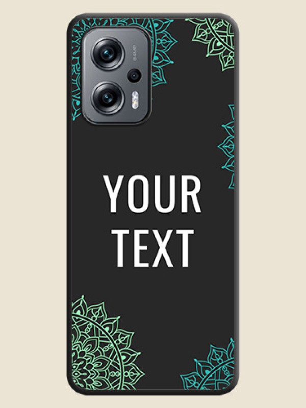 Custom Your Name with Floral Design on Space Black Custom Soft Matte Back Cover - Xiaomi Redmi K50I 5G - alternate view