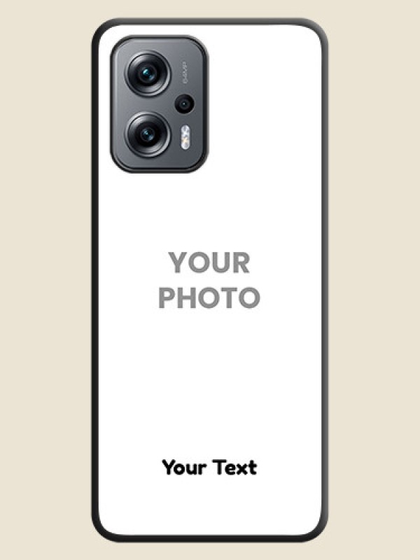 Custom Full Single Pic Upload With Text On Space Black Personalized Soft Matte Phone Covers -Xiaomi Redmi K50I 5G - alternate view