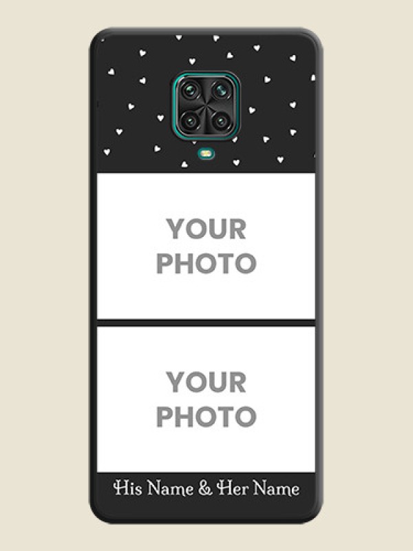 Custom Miniature Love Symbols with Name on Space Black Custom Soft Matte Back Cover - Redmi Note 10 Lite - alternate view