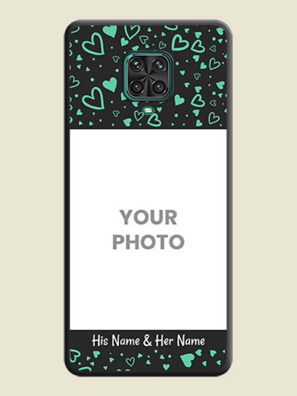 Custom Sea Green Indefinite Love Pattern on Photo on Space Black Soft Matte Mobile Cover - Redmi Note 10 Lite - alternate view