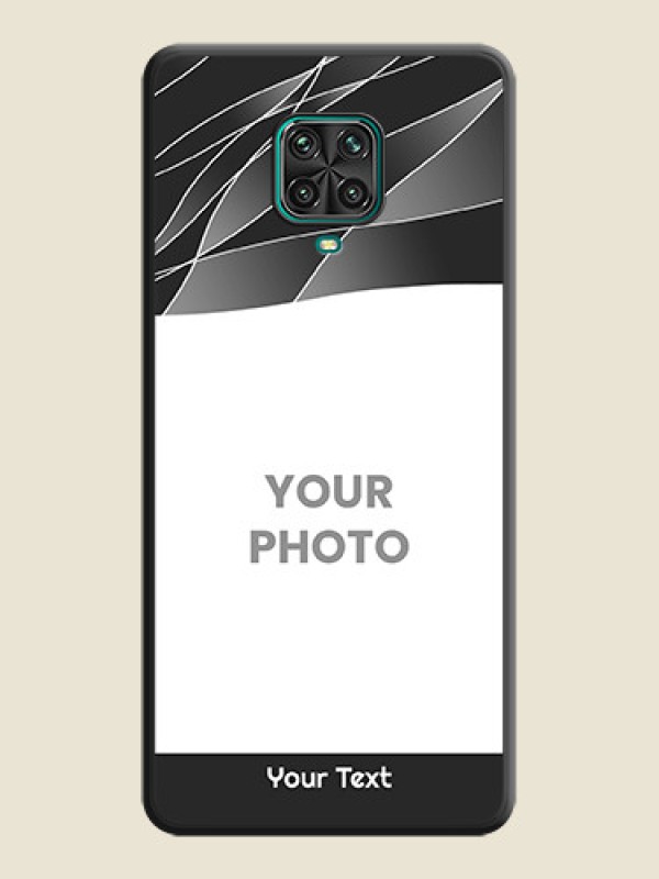 Custom Mixed Wave Lines on Photo on Space Black Soft Matte Mobile Cover - Redmi Note 10 Lite - alternate view