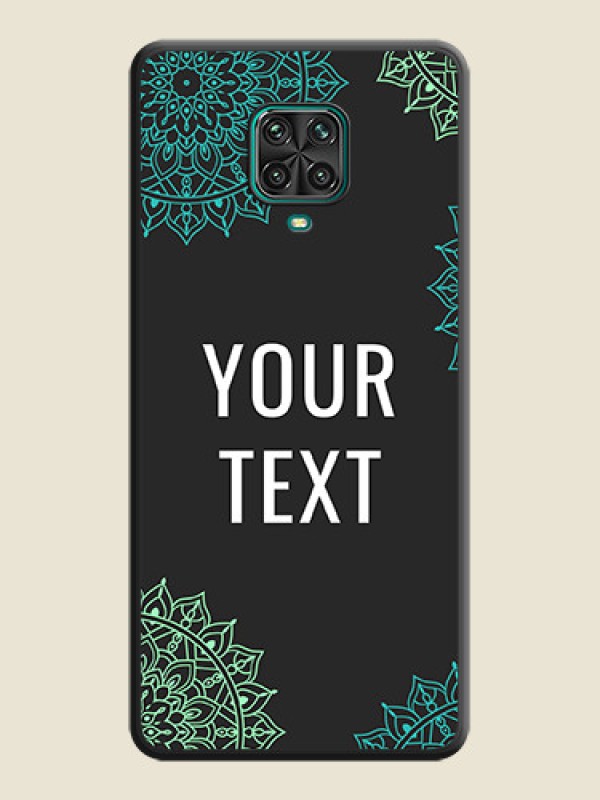Custom Your Name with Floral Design on Space Black Custom Soft Matte Back Cover - Redmi Note 10 Lite - alternate view