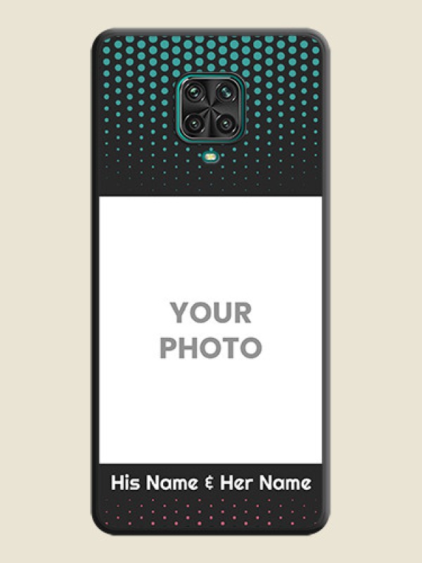 Custom Faded Dots with Grunge Photo Frame and Text on Space Black Custom Soft Matte Phone Cases - Redmi Note 10 Lite - alternate view