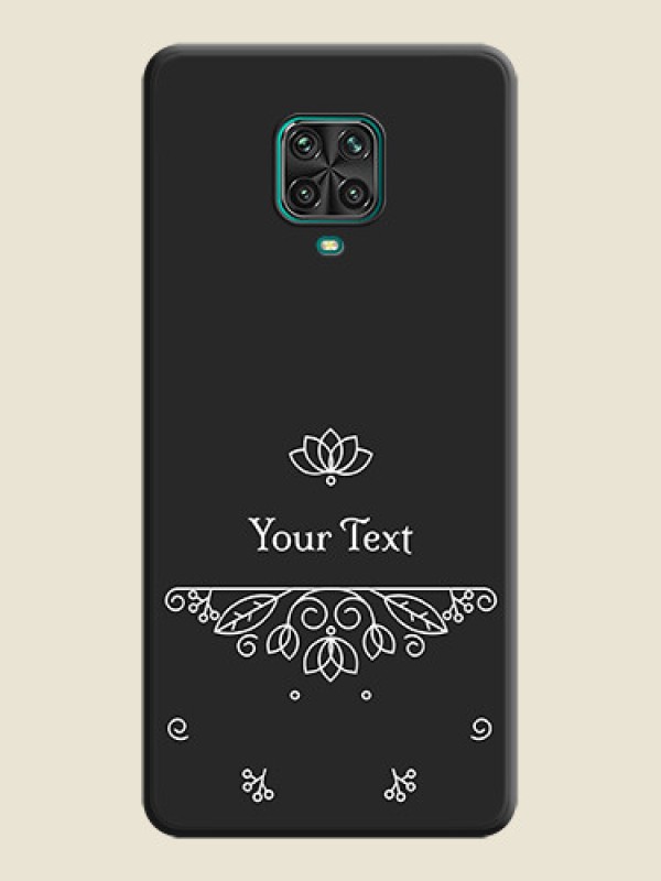 Custom Lotus Garden Custom Text On Space Black Personalized Soft Matte Phone Covers -Xiaomi Redmi Note 10 Lite - alternate view