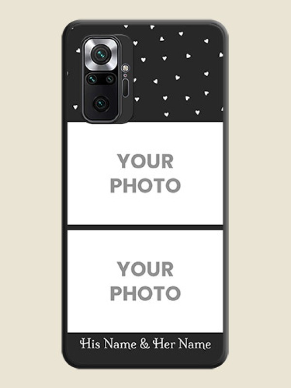 Custom Miniature Love Symbols with Name on Space Black Custom Soft Matte Back Cover - Redmi Note 10 Pro Max - alternate view