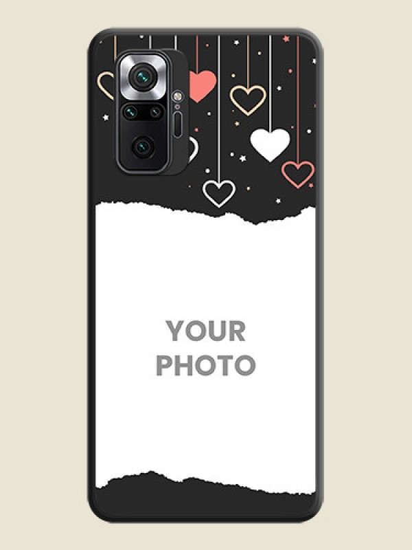 Custom Love Hangings with Splash Wave Picture on Space Black Custom Soft Matte Phone Back Cover - Redmi Note 10 Pro Max - alternate view