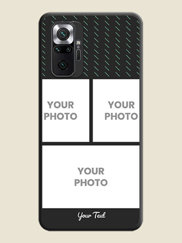 Custom Cross Dotted Pattern with 2 Image Holder  on Personalised Space Black Soft Matte Cases - Redmi Note 10 Pro Max - alternate view