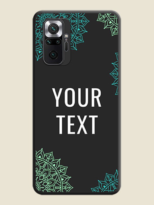 Custom Your Name with Floral Design on Space Black Custom Soft Matte Back Cover - Redmi Note 10 Pro Max - alternate view