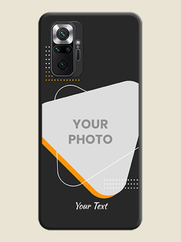 Custom Yellow Triangle on Photo on Space Black Soft Matte Phone Cover - Redmi Note 10 Pro Max - alternate view
