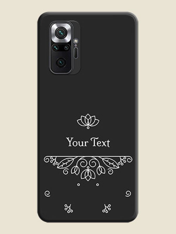 Custom Lotus Garden Custom Text On Space Black Personalized Soft Matte Phone Covers -Xiaomi Redmi Note 10 Pro Max - alternate view