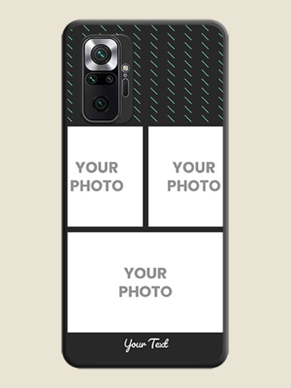 Custom Cross Dotted Pattern with 2 Image Holder  on Personalised Space Black Soft Matte Cases - Redmi Note 10 Pro - alternate view