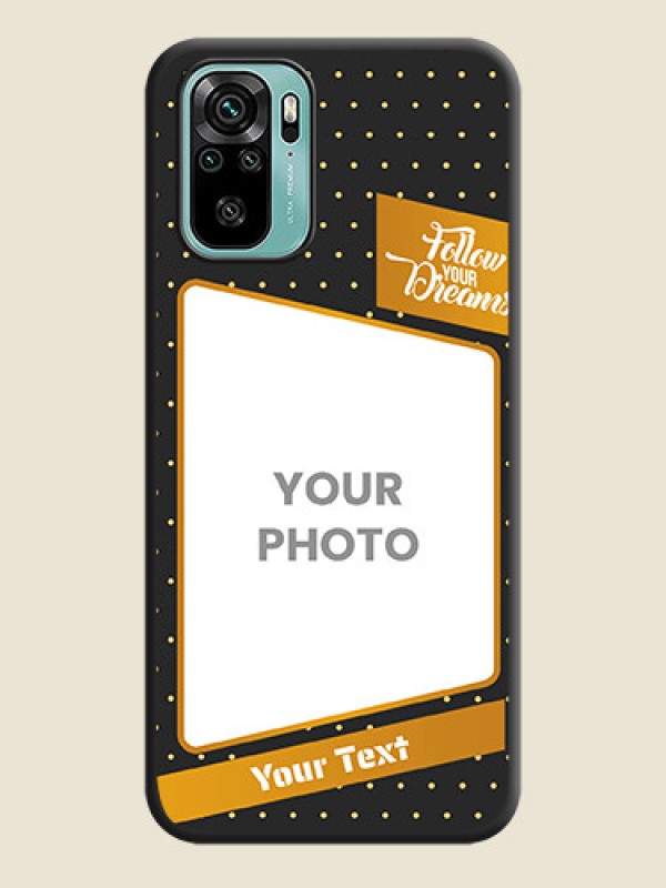 Custom Follow Your Dreams with White Dots on Space Black Custom Soft Matte Phone Cases - Redmi Note 10 - alternate view