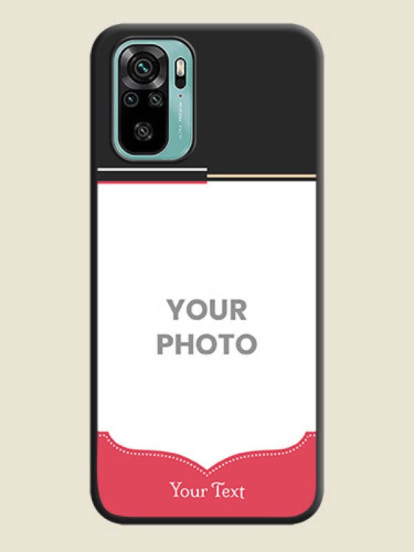 Custom Classic Plain Design with Name on Photo on Space Black Soft Matte Phone Cover - Redmi Note 10 - alternate view