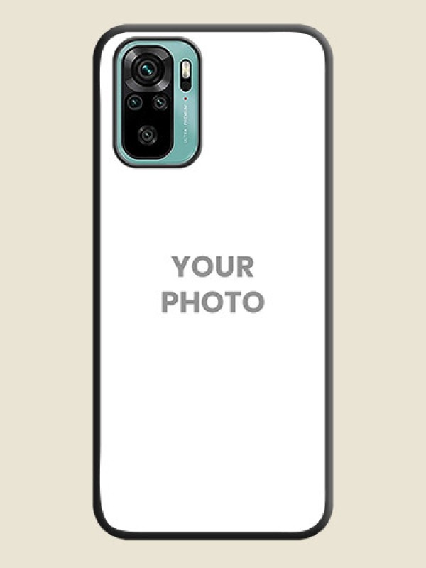 Custom Full Single Pic Upload On Space Black Personalized Soft Matte Phone Covers -Xiaomi Redmi Note 10 - alternate view