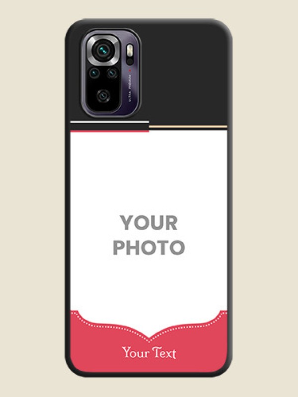 Custom Classic Plain Design with Name on Photo on Space Black Soft Matte Phone Cover - Redmi Note 10s - alternate view