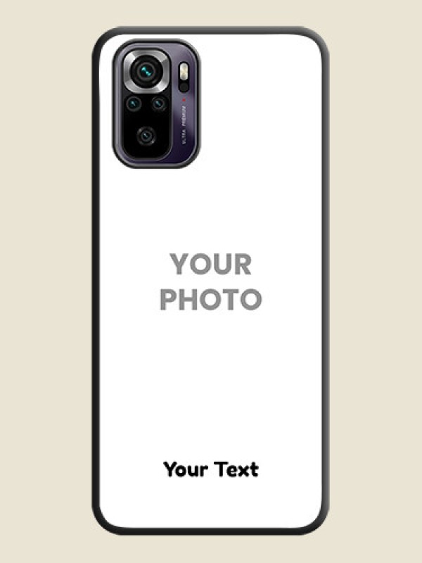 Custom Full Single Pic Upload With Text On Space Black Personalized Soft Matte Phone Covers -Xiaomi Redmi Note 10S - alternate view