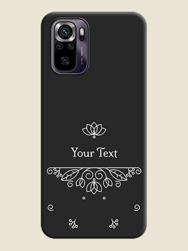 Custom Lotus Garden Custom Text On Space Black Personalized Soft Matte Phone Covers -Xiaomi Redmi Note 10S - alternate view